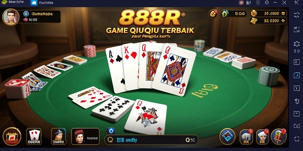 Screenshot gameplay QiuQiu menampilkan pemain bertanding.