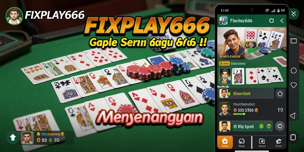 Tampilan menarik dari gameplay Gaple di FIXPLAY666.