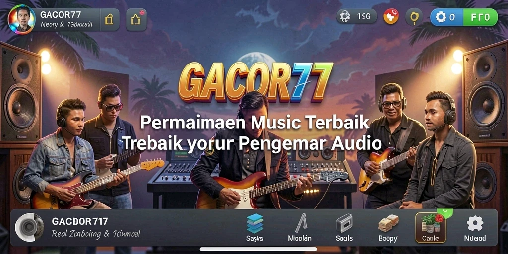 Screenshot gameplay GACOR77 menampilkan pengalaman bermain musik yang seru.