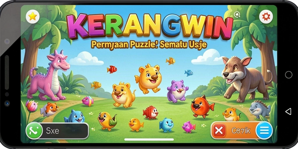 Tampilan gameplay dari KERANGWIN yang seru dan menantang.