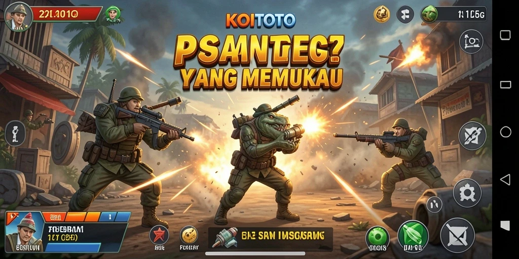 Tampilan aksi mendebarkan dari gameplay KOITOTO yang intens.
