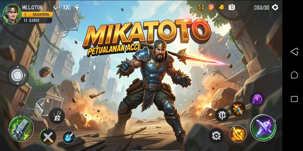 Tampilan gameplay seru dari MIKATOTO yang penuh aksi.