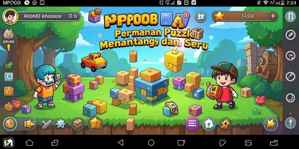 Screenshot MPO08 menampilkan gameplay puzzle yang menantang.