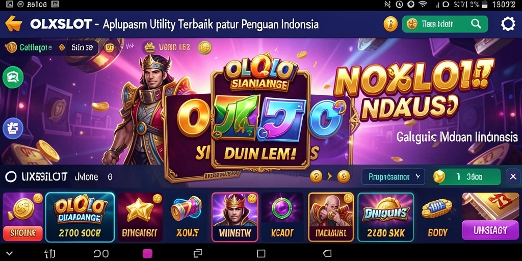 Tampilan utama OLXSLOT yang simple dan intuitif.