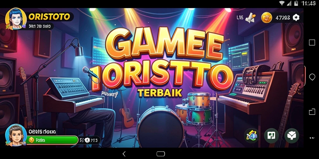 Screenshot gameplay <strong>ORISTOTO</strong> menampilkan interaksi menyenangkan dalam bermain musik.