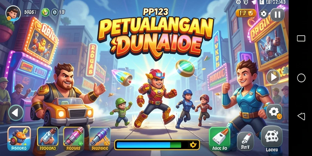 Tampilan gameplay seru dan penuh warna dari PP123.