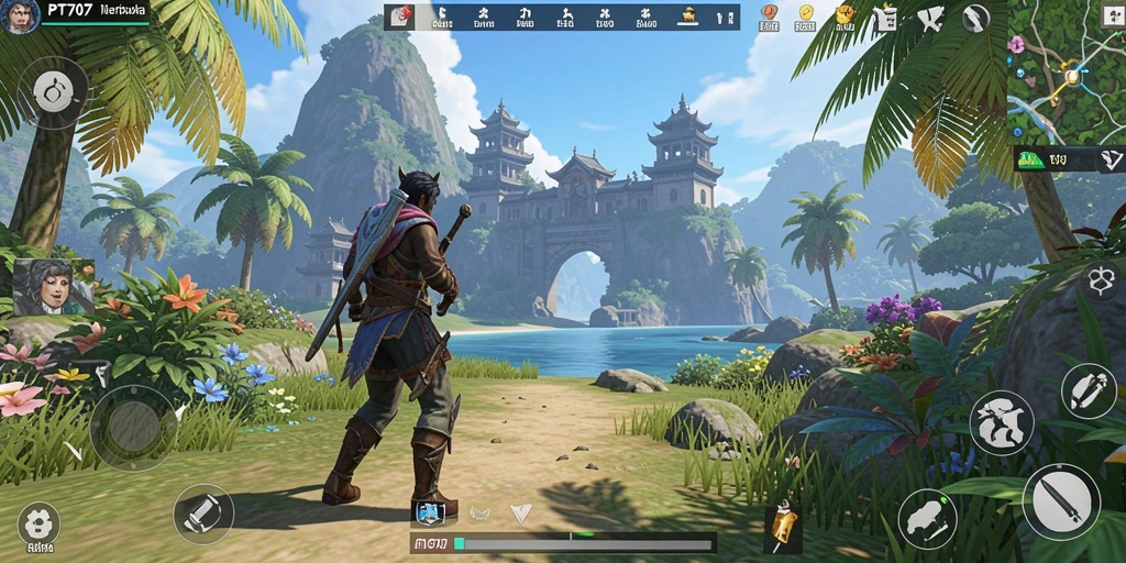 Tampilan gameplay seru di dunia Open World PT707.