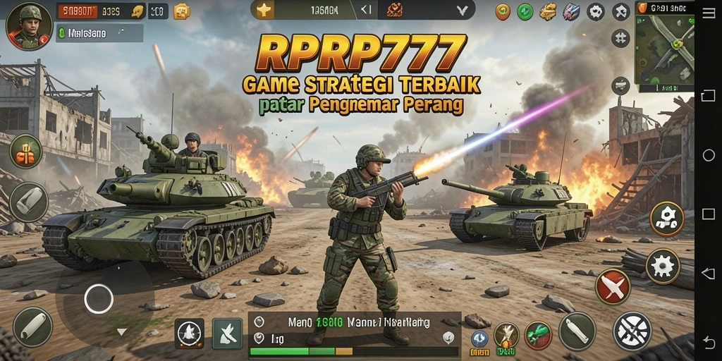 Tangkapan layar RPRP777 menampilkan aksi strategi di medan perang.