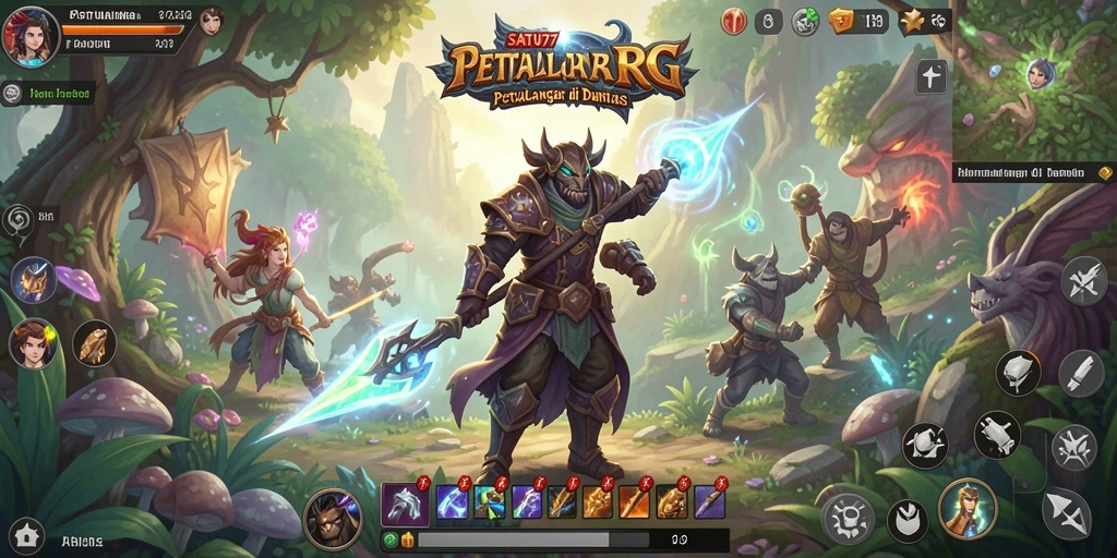 Tampilan screenshot SATU77 menampilkan aksi pertarungan mendebarkan di dunia RPG.