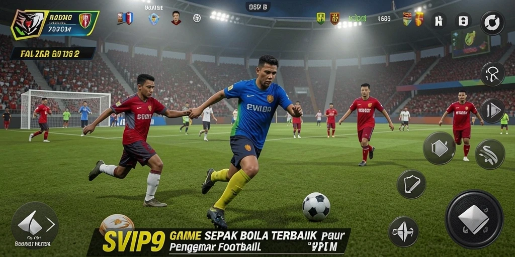 Tampilan gameplay <strong>SVIP9</strong> yang menegangkan saat pertandingan sepak bola.