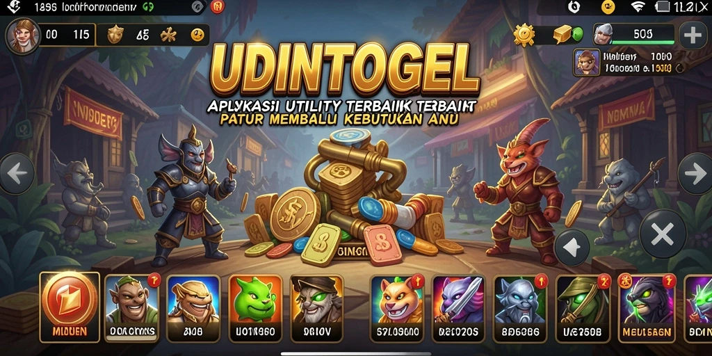 Tampilan antarmuka utama UDINTOGEL yang menarik dan mudah digunakan.