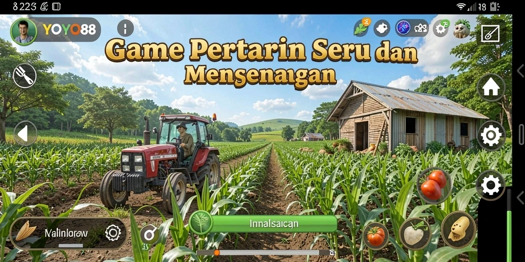 Tampilan gameplay pertanian yang menarik dan interaktif di YOYO88.